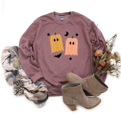 Pumpkin Ghost Graphic Sweatshirt