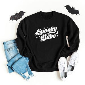 Spooky Babe Stars Graphic Sweatshirt