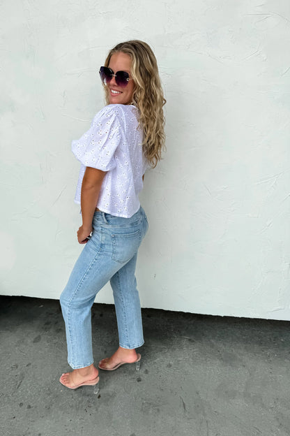 PREORDER: Alexie Straight Leg Cropped Jeans