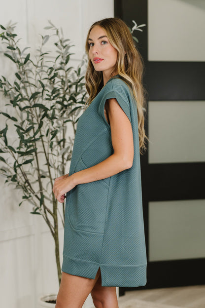Easy Hustle High Neck Dress in Ash Jade