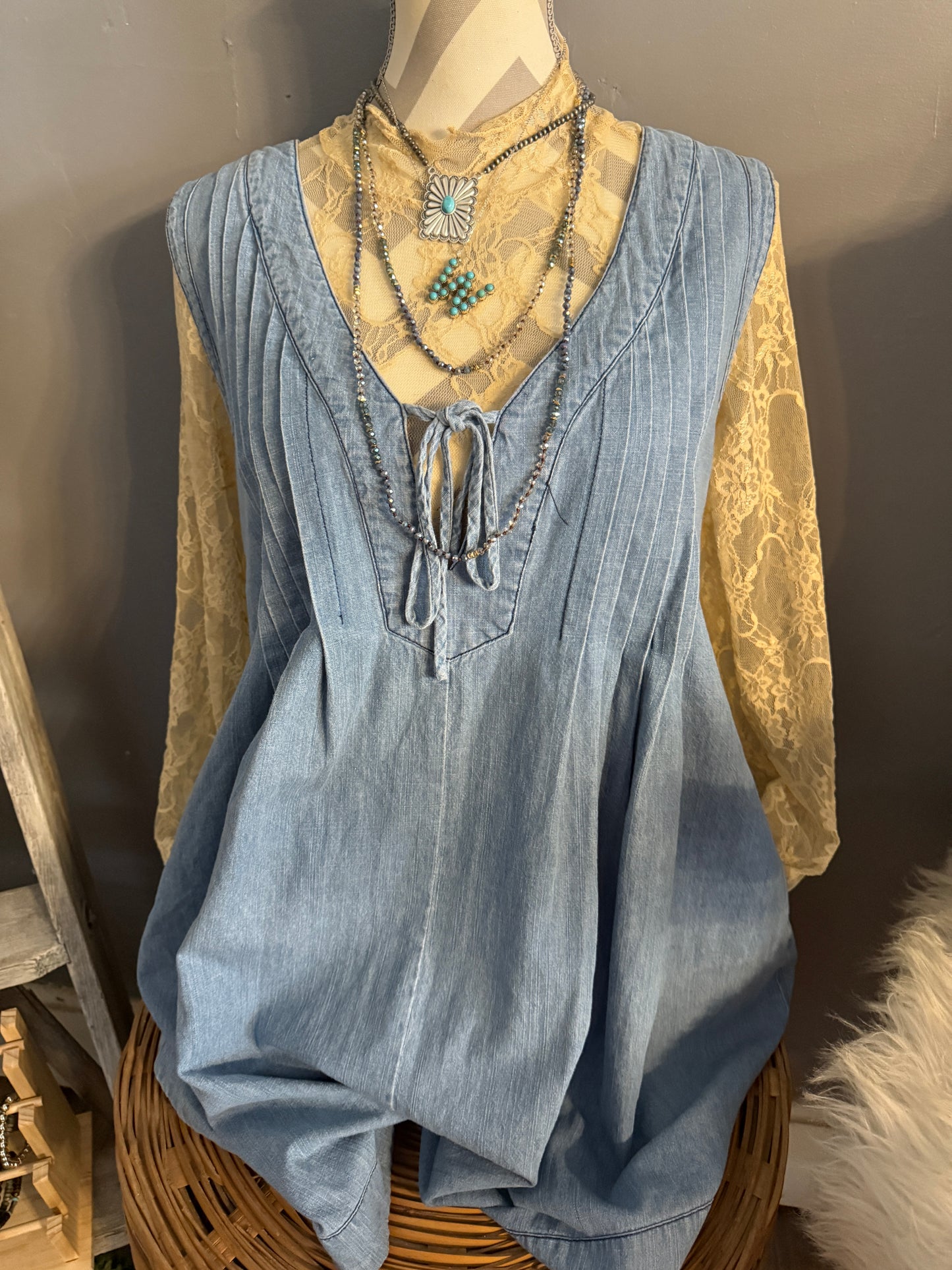 Nashville Nights Denim Romper