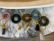 Coil Hair Tie Wristlet with Key Ring