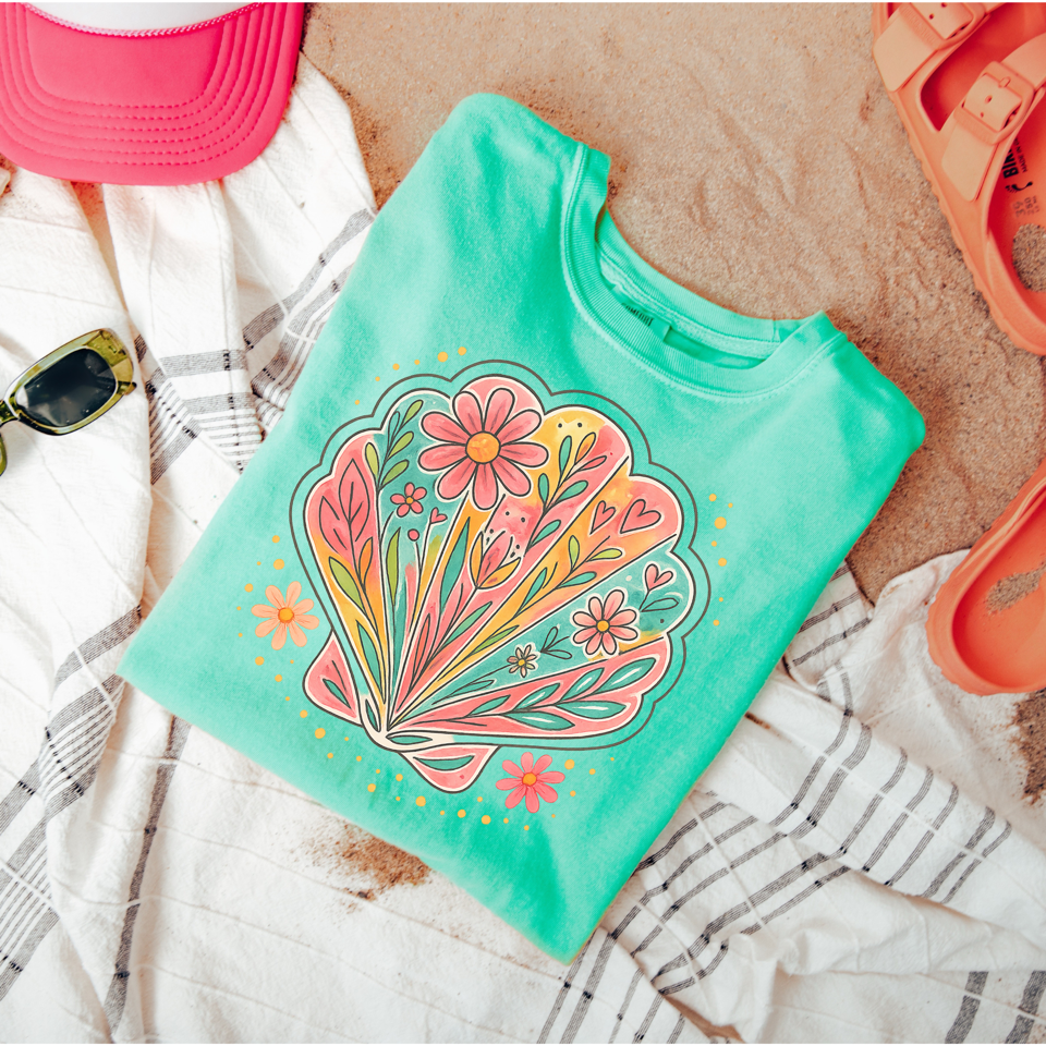 Floral Shell Graphic Tee