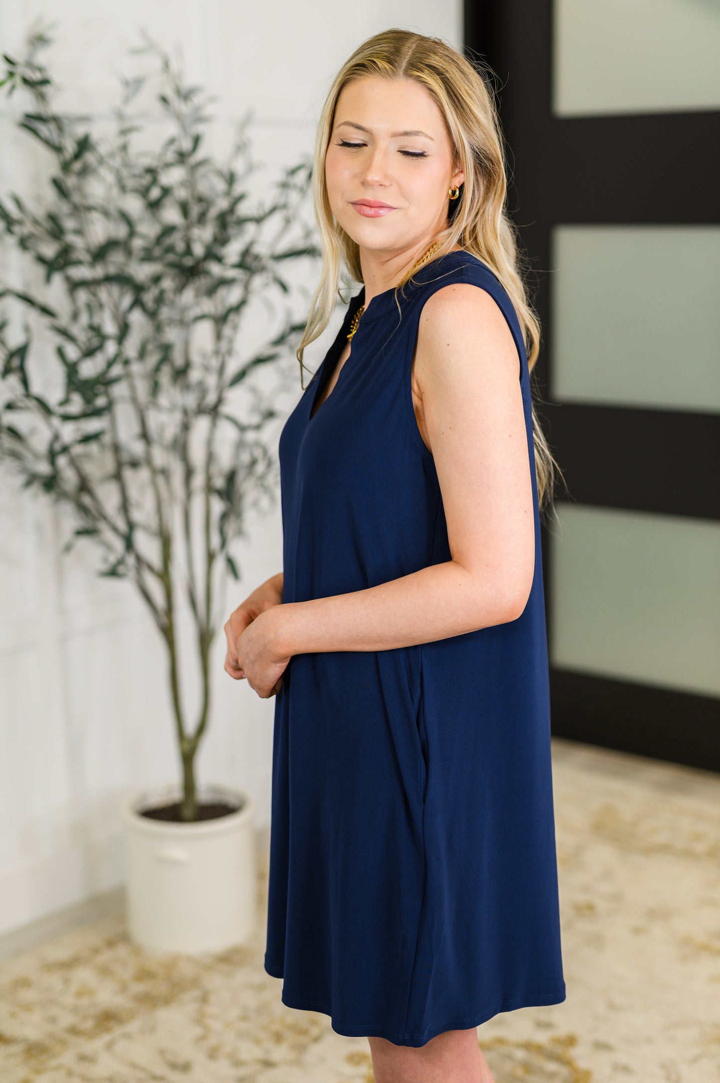 Lizzy Tank Dress in Navy