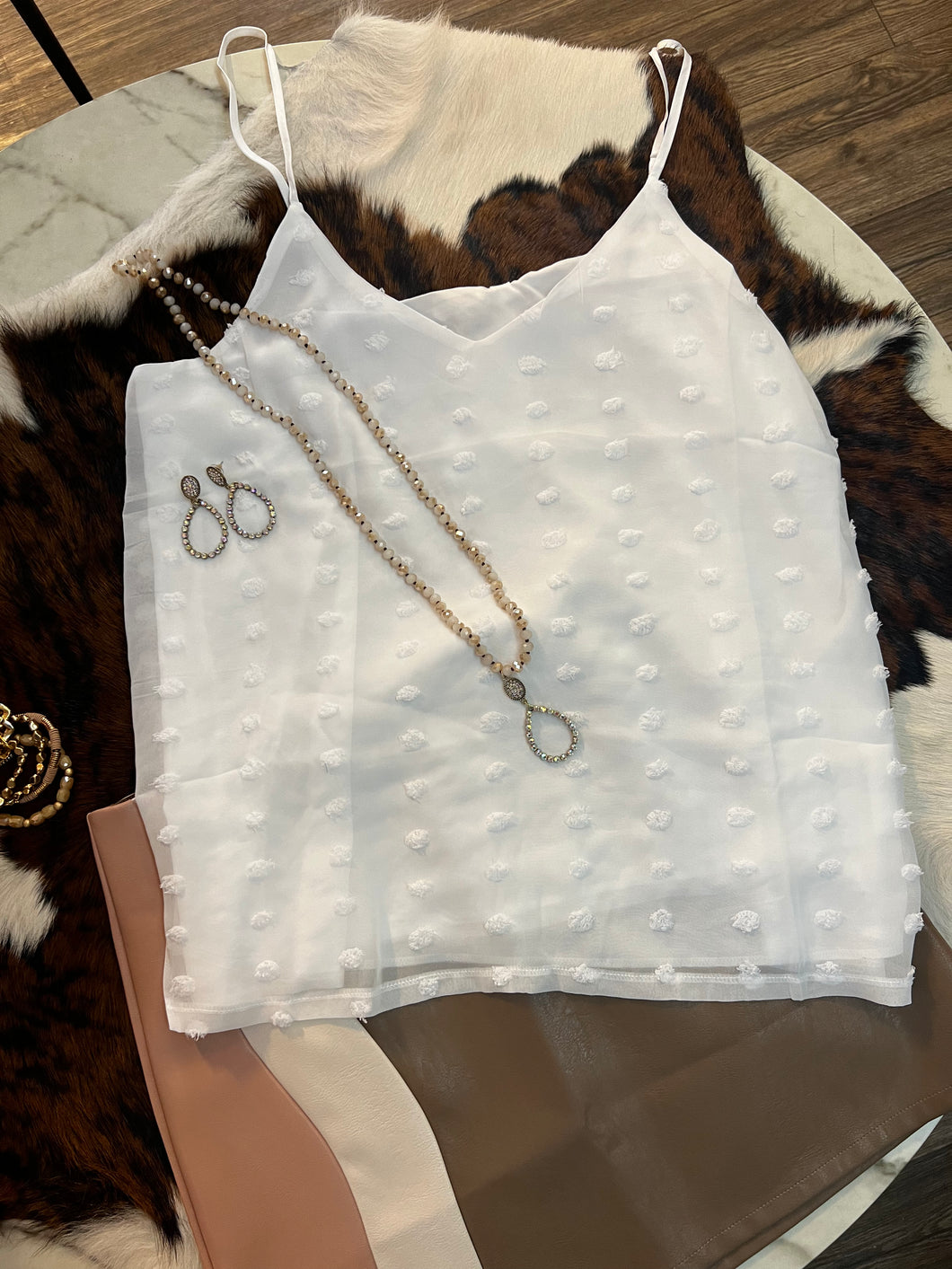 Textured Dot Lined Cami